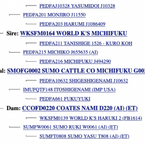 Sumo Cattle Co Michifuku G002 (AI) (SMOFG0002)