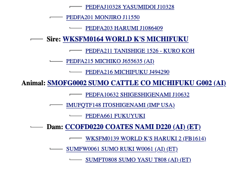 Sumo Cattle Co Michifuku G002 (AI) (SMOFG0002)